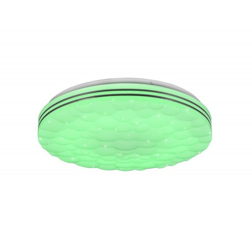 Tiger plafoniera LED integrato 22W dimmerabile RGB con telecomando RL Lighting