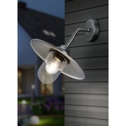Applique da esterno Brenta in alluminio 1xE27, IP44 Trio zinco