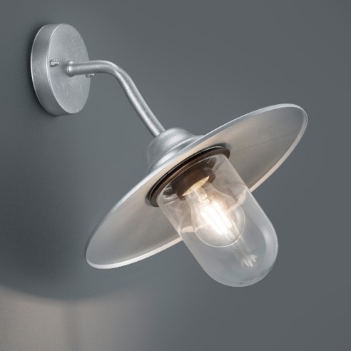 Applique da esterno Brenta in alluminio 1xE27, IP44 Trio zinco