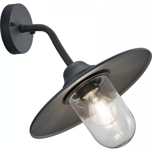 Applique da esterno Brenta in alluminio 1xE27, IP44 Trio antracite