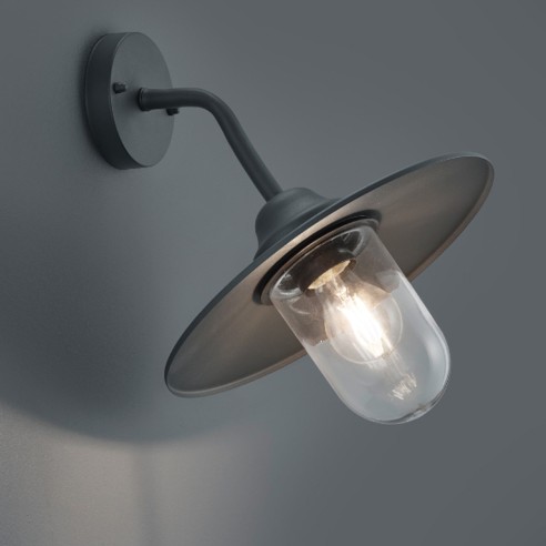 Applique da esterno Brenta in alluminio 1xE27, IP44 Trio antracite