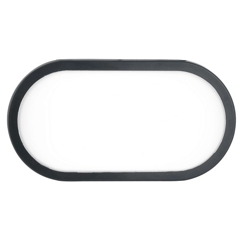 Plafoniera da esterno LED Shelly ovale nera, IP65