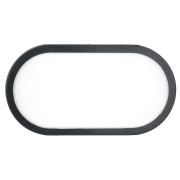 Plafoniera da esterno LED Shelly ovale nera, IP65