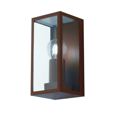 Applique da esterno Mondrian in metallo, 1xE27, IP44 bronzo In.tec