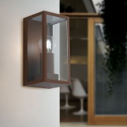 Applique da esterno Mondrian in metallo, 1xE27, IP44 bronzo In.tec