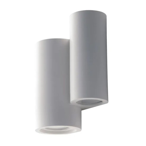 Applique Banjie in gesso bianco verniciabile 4xGU10 IN.TEC.