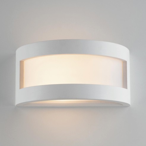Plafoniera Cervinia in gesso bianco verniciabile 1xE27 IN.TEC.