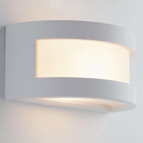Plafoniera Cervinia in gesso bianco verniciabile 1xE27 IN.TEC.