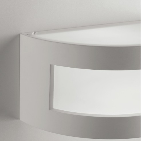 Plafoniera Cervinia in gesso bianco verniciabile 1xE27 IN.TEC.