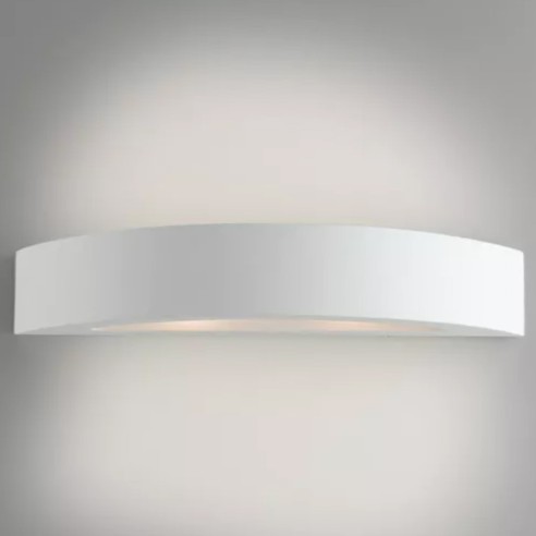 Applique Cortina in gesso bianco verniciabile 2xE14 IN.TEC.
