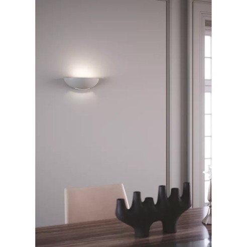 Applique Sestriere in gesso bianco verniciabile 1xE27 IN.TEC. ambientata
