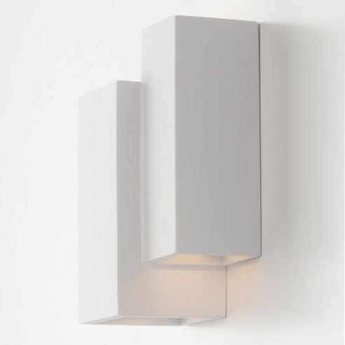 Applique Foster in gesso bianco verniciabile 4xGU10 IN.TEC.
