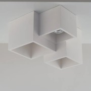 Plafoniera Foster in gesso bianco verniciabile 3xGU10 IN.TEC.