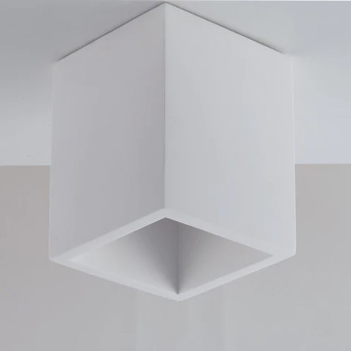 Plafoniera Foster in gesso bianco verniciabile 1xGU10 IN.TEC.