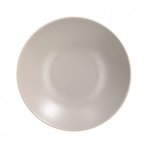 Piatto fondo 22 cm gres porcellanato Ritual tortora di Tognana