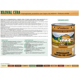 Impregnante cerato per legno Xiloval cera 1L Veleca 2