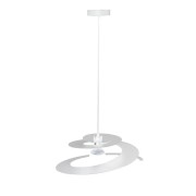 Lampadario sospensione Spirale 1xE27 in metallo verniciato bianco