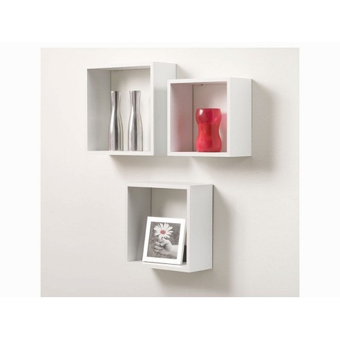 Set 3 mensole Cubo bianco Kimono