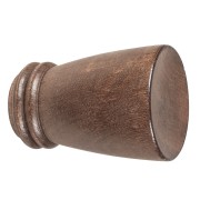 Terminali per bastone tende legno 2pz Tromba noce Errebi