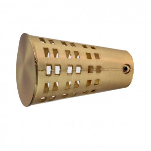 Terminale per bastone tende in metallo 1pz D. 20mm Fiaccola oro satinato