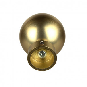 Terminale per bastone tende in metallo 1pz D. 20mm Pomolo oro satinato errebi 2
