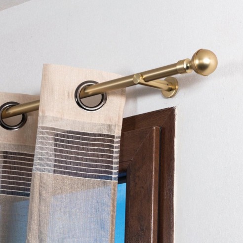 Terminale per bastone tende in metallo 1pz D. 20mm Boccia oro satinato Errebi