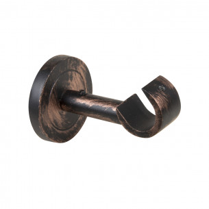Supporto singolo aperto per bastone tende D. 20mm metallo 8cm Errebi 2