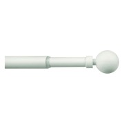 Mini Kit bacchetta per tende estensibile in metallo D. 12 mm Palla bianco