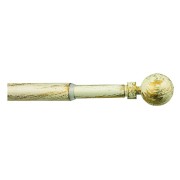 Mini Kit bacchetta per tende estensibile in metallo D. 12 mm Palla avorio e oro