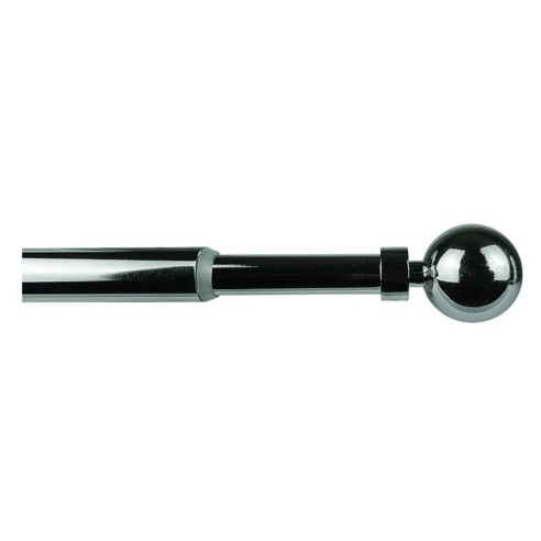 Mini Kit bacchetta per tende estensibile in metallo D. 12 mm Palla cromo