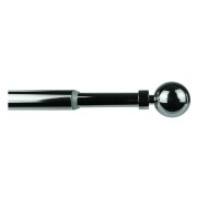 Mini Kit bacchetta per tende estensibile in metallo D. 12 mm Palla cromo