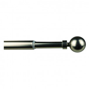 Knobelite Asta Per Tenda Telescopica – Diametro 2,5 Cm, Finitura Cristallo, Nichel Satinato, Regolabile 55,9-106,7 Cm