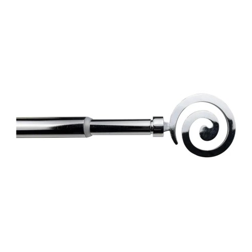 Kit bastone per tenda estensibile Spirale 40/70 cm Mini Ø 12 mm Errebi cromo