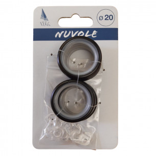 Anello per bastone tende Ø 20 mm metallo, 8pz 2