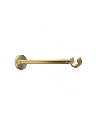 Supporto singolo aperto per bastone tende metallo D. 20mm 20-30cm oro satinato