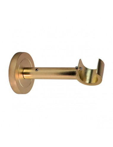 Supporto singolo aperto per bastone tende metallo D. 20mm 15 cm oro Errebi