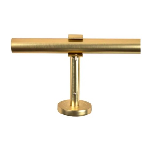 Supporto singolo aperto per bastone tende metallo D. 20mm 15 cm oro Errebi