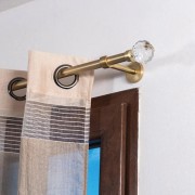 Supporto singolo aperto per bastone tende metallo D. 20mm 15 cm oro ambientato