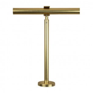 Supporto singolo aperto per bastone tende metallo D. 20mm 20-30cm oro satinato 2
