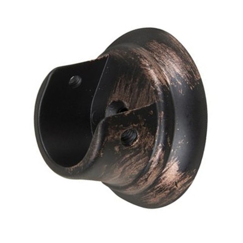 Supporto laterale per bastone tende D. 20mm metallo 2pz nero rame