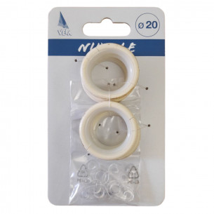 Anello per bastone tende Ø 20 mm metallo, 8pz 2