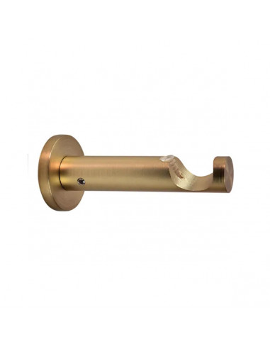 Supporto singolo aperto per bastone tende metallo D. 20mm Modern design oro satinato