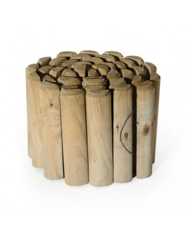Bordura per aiuole in legno impregnato rotolo 200x20x5 cm Verdelook