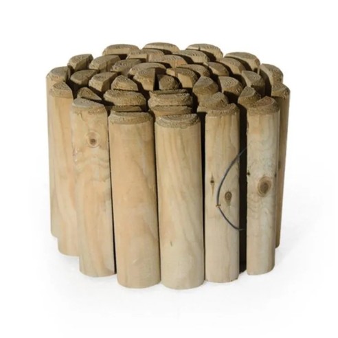 Bordura per aiuole in legno impregnato rotolo 200x20x5 cm Verdelook