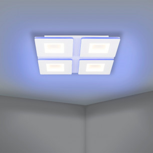 PADROGIANO-Z plafoniera quadrata LED RGB dimmerabile 26W Eglo