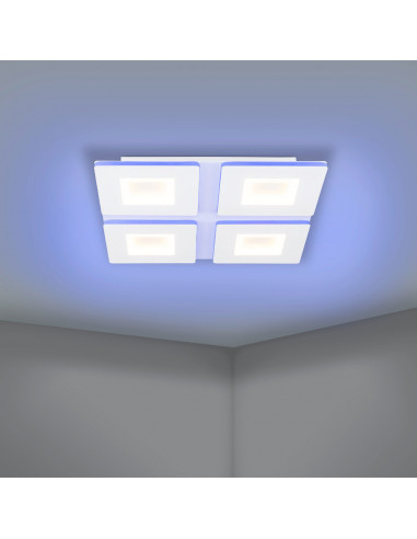 PADROGIANO-Z plafoniera quadrata LED RGB dimmerabile 26W Eglo