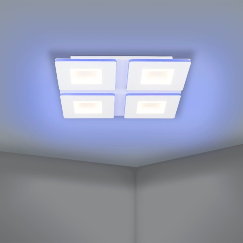 PADROGIANO-Z plafoniera quadrata LED RGB dimmerabile 26W Eglo