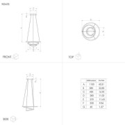 LOBINERO-Z lampada a sospensione bianco Smart LED RGB dimmerabile Eglo dimensioni