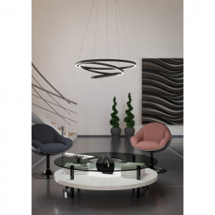 Eglo connect.z Lobinero-Z lampadario LED nero, 6000 lm