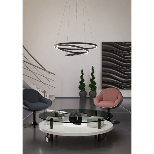 Eglo connect.z Lobinero-Z lampadario LED nero, 6000 lm